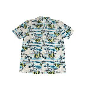 Thereabouts-Short Sleeve-Button Up Shirt-Cotton-Tropical-Boys Size L (14H/16H)